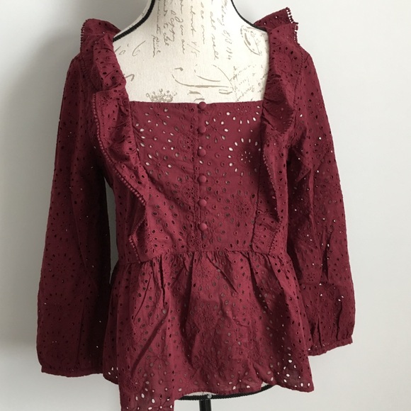 Madewell Eyelet Pom-Pom Top - Picture 2 of 8